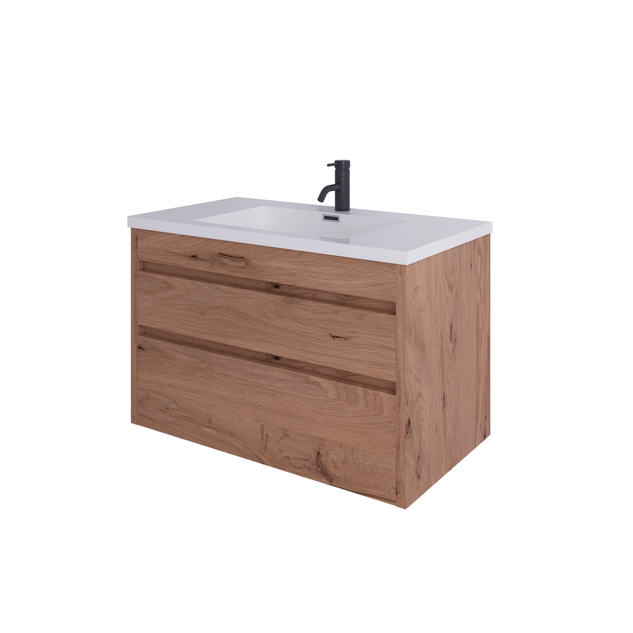 LUX 900 2 DRAWER WALL-HUNG VANITY