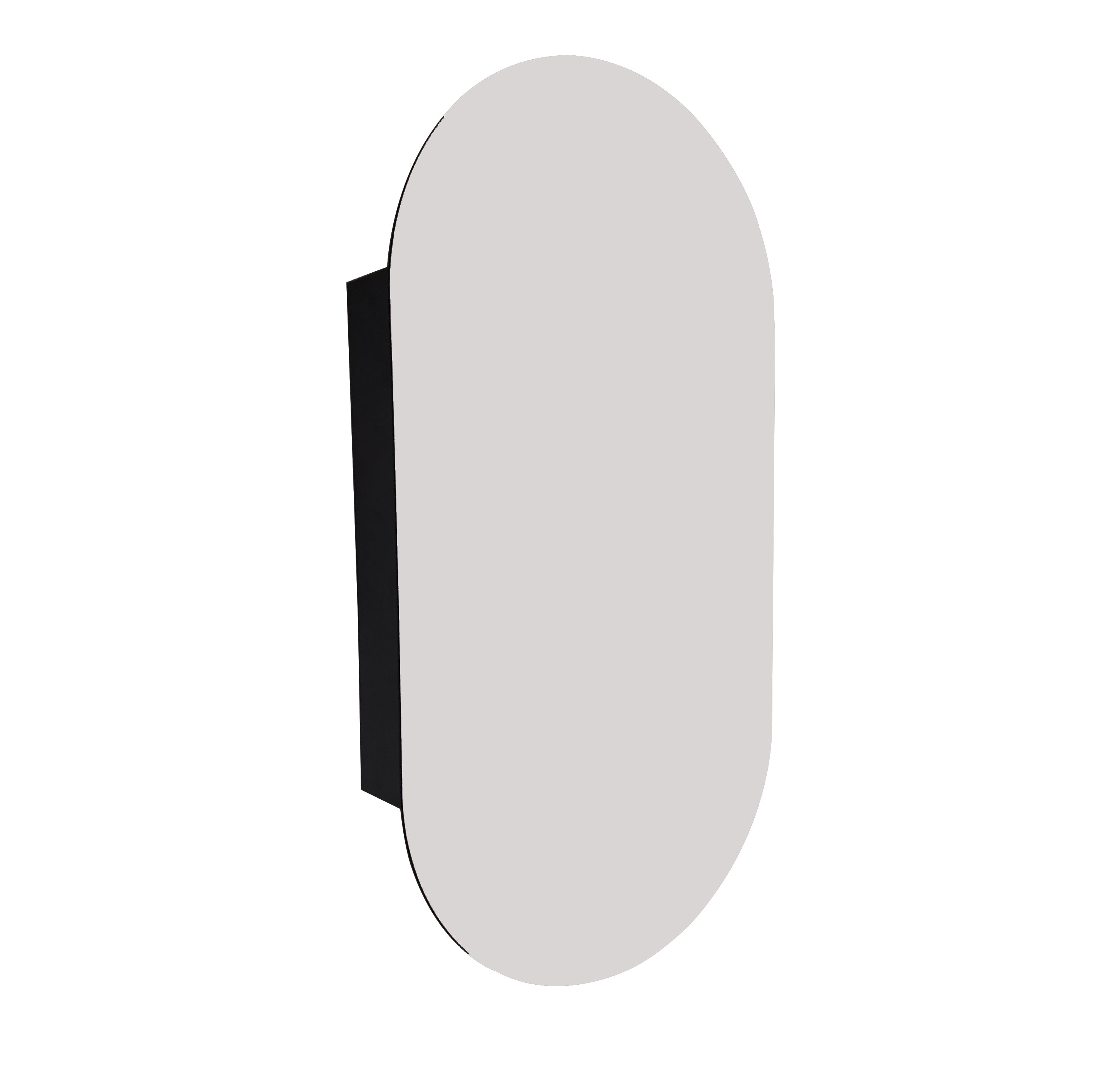 NEO OVAL INSET MIRROR CABINET 500 X 950MM - 2 COLOURS