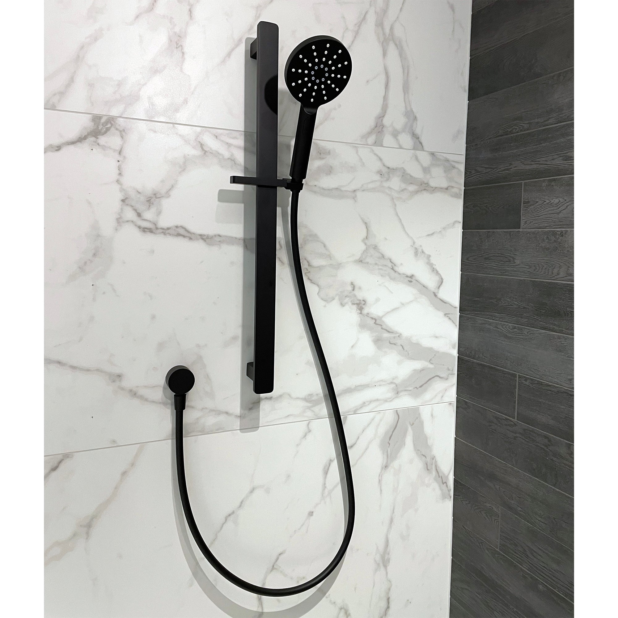 black-contemporary-slide-shower